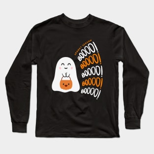 spooky season boo | cute ghost Long Sleeve T-Shirt